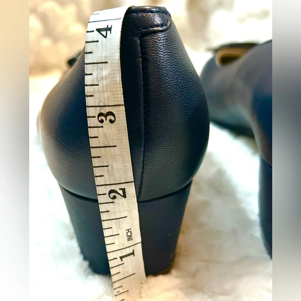 Easy Spirit Esobara Leather Navy blue block chunky low heel women’s size 8.5M - Picture 9 of 12
